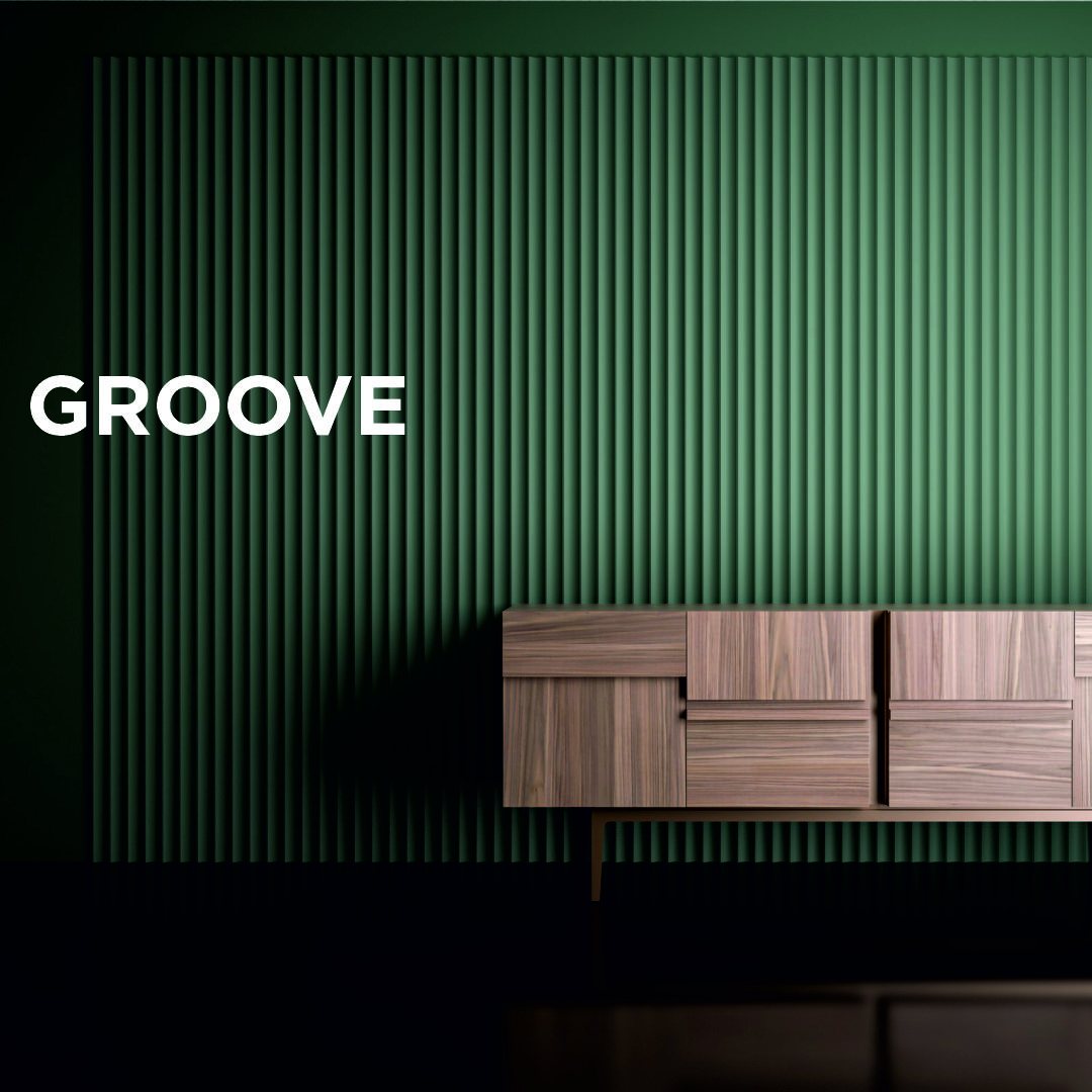 Doghe Groove 38 strette in legno massello Atelier Casabella — Mercuri Design